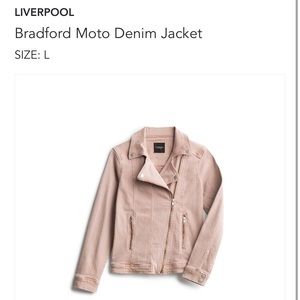 Bradford Moto Blush Denim Jacket large stitch fix